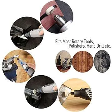 145Pcs Wool Felt Polishing Buffing Wheel Kit for Dremel