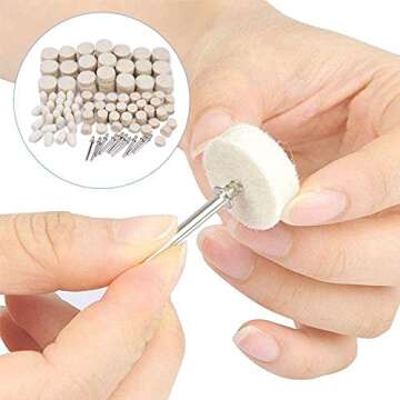 145Pcs Wool Felt Polishing Buffing Wheel Kit for Dremel