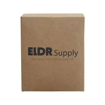 Zero Waste Dish Cleaning Starter Kit, Two Biodegradable Pot and Dish Brushes, Two Natural Loofah Sponges, Bamboo Soap Tray. Kitchen Set for Plates, Fruits, Vegetables, and Cast Iron Cookware