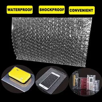 50Pcs Clear Bubble Out Bags, 12”x16” Bubble Pouches Bags for Shipping, Double Wall Bubble Cushioning Wrap Bags for Moving Packaging Storage Fragile China Dishes Electronic Item-Large Bubble Pouches