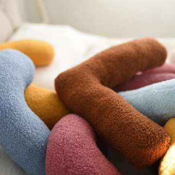 MOJUN Soft Plush Letter Pillows for Home and Kids