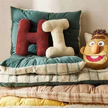 MOJUN Soft Plush Letter Pillows for Home and Kids