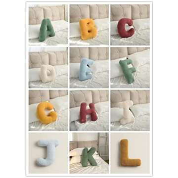 MOJUN Soft Plush Letter Pillows for Home and Kids