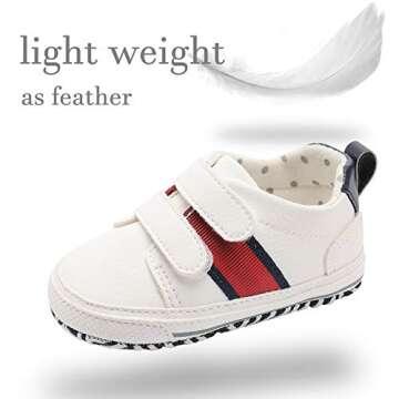 Ataiwee Baby Sneaker Shoes - Boys Girls Soft Sole Canvas Non - Slip Shoes(Infant/Toddler).(2006004,W...