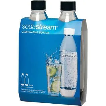 SodaStream Black Slim Carbonating Bottles 2-Pack