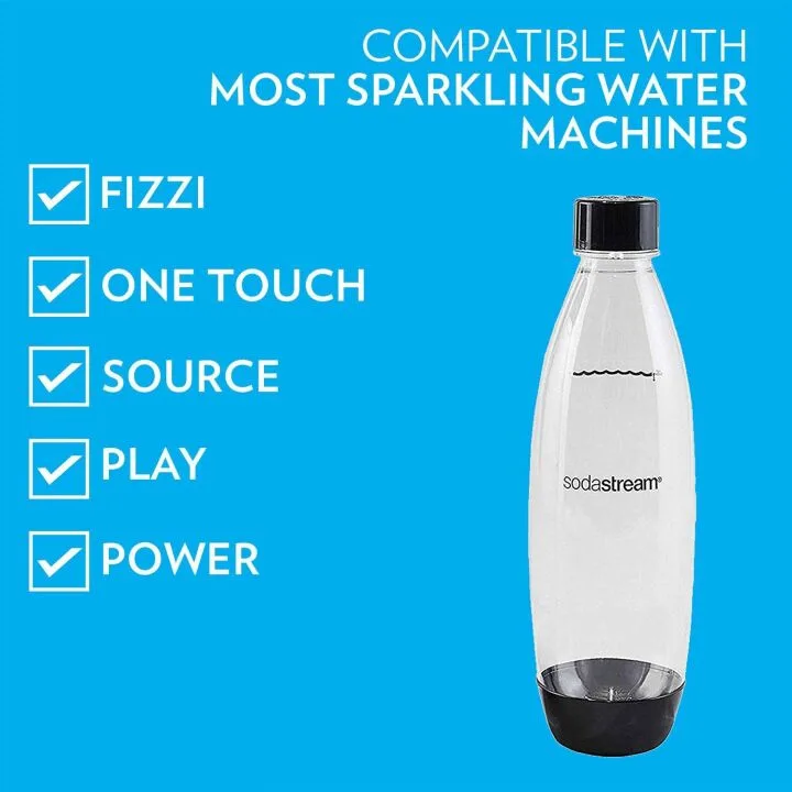 SodaStream Black Slim Carbonating Bottles 2-Pack