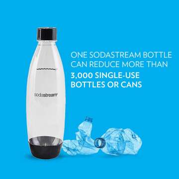 SodaStream Black Slim Carbonating Bottles 2-Pack
