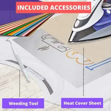 Kassa 30-Piece Heat Transfer Vinyl Sheets for Crafts