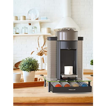 DecoBrothers Nespresso Pod Holder Drawer for 48 Capsules