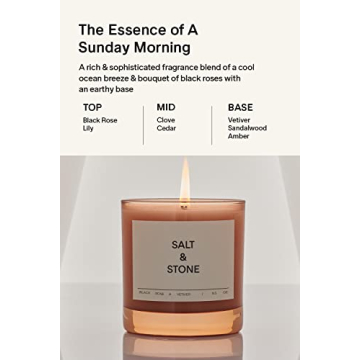 SALT & STONE Hand-Poured Aromatic Candle - 50 Hour Burn