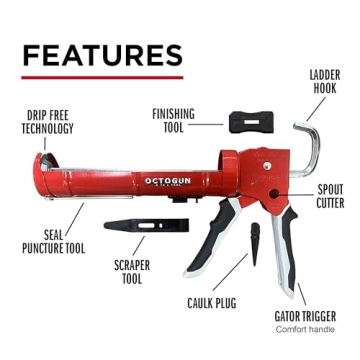 Newborn Octogun 930-GTD Drip-Free Caulking Gun