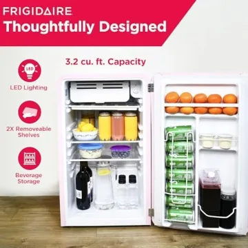 Frigidaire EFR372 Pink Retro Mini Fridge - 3.2 Cu Ft