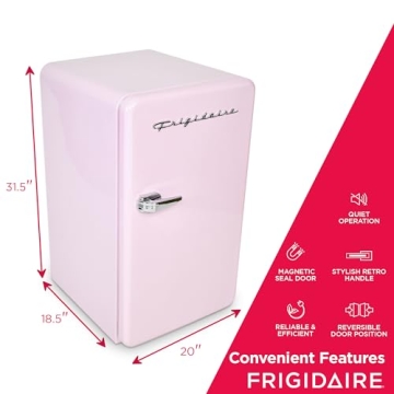 Frigidaire EFR372 Pink Retro Mini Fridge - 3.2 Cu Ft