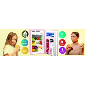 Frigidaire EFR372 Pink Retro Mini Fridge - 3.2 Cu Ft