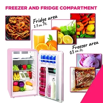 Frigidaire EFR372 Pink Retro Mini Fridge - 3.2 Cu Ft