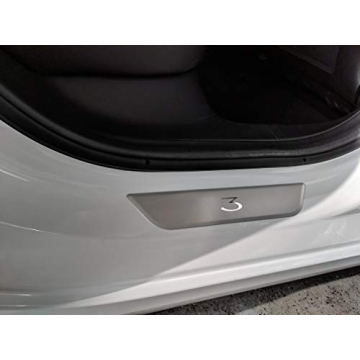 Premium Stainless Steel Door Sill Protectors for Tesla Model 3
