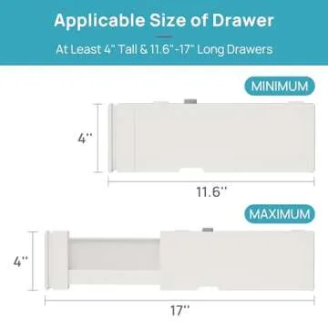 Vtopmart Adjustable Drawer Dividers for All Storage Needs
