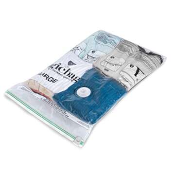 MagicBag Smart Design Instant Space Saver Storage - Flat Heavy Duty Large - Set of 3 Bags Total - Ai...