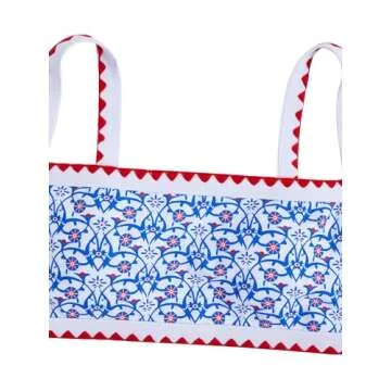 SOLY HUX Women's Swimsuits Floral Micro Bikini High Cut Thong Two Piece Sets Summer Bathing Suit White and Blue Medium