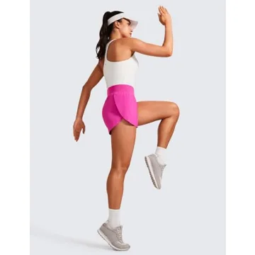 CRZ YOGA High Waisted Running Shorts for Women