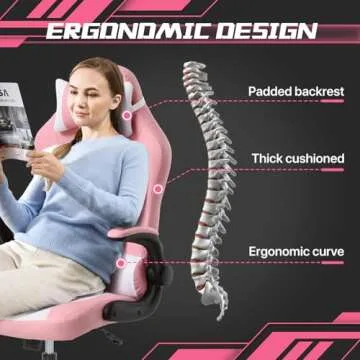 Ergonomic Pink Gaming Chair for Comfort and Style