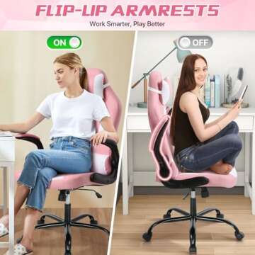 Ergonomic Pink Gaming Chair for Comfort and Style
