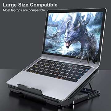 LIENS Ergonomic Laptop Cooling Pad with Dual Fans