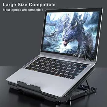 LIENS Ergonomic Laptop Cooling Pad with Dual Fans