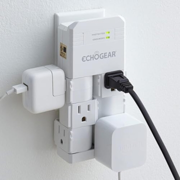 ECHOGEAR Surge Protector with 6 Pivoting Outlets