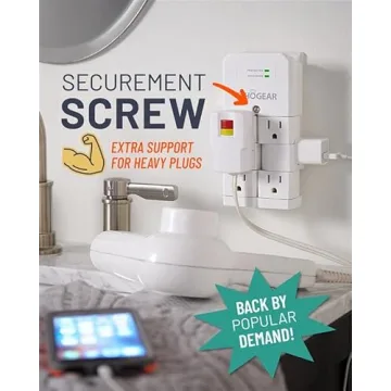 ECHOGEAR Surge Protector with 6 Pivoting Outlets