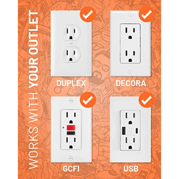 ECHOGEAR Surge Protector with 6 Pivoting Outlets