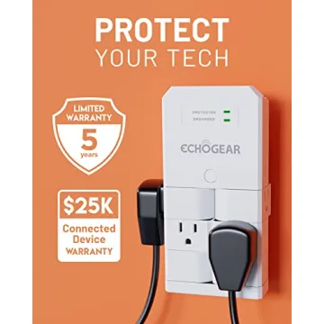 ECHOGEAR Surge Protector with 6 Pivoting Outlets