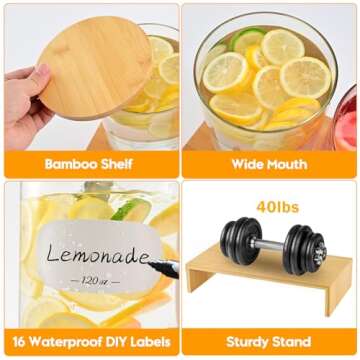 Elegant Water Drink Dispenser Set with Stainless Steel Spigot