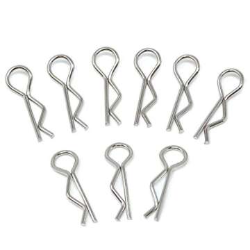 Honbay 100PCS 1/16 Metal Car Truck Buggy Shell Body Clips Pins for for RC Vehicles (1/16)