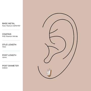 Tini Lux Titanium Stud Earrings for Sensitive Ears