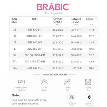 BRABIC Womens' Front Closure Post-Surgery Posture Corrector Bra Shaper Tops with Breast Support Band