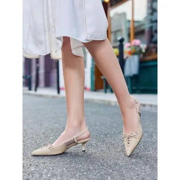 Coutgo Chic Slingback Kitten Heels - Stylish Comfort
