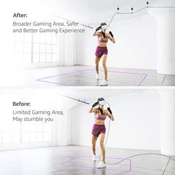 KIWI design VR Cable Management, 6 Packs VR Pulley System Compatible with Quest 3S/3/2/1/Pico/PSVR/P...