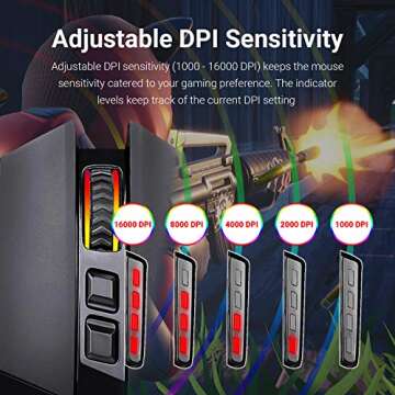 Redragon M801 Wireless Gaming Mouse with RGB and 9 Buttons