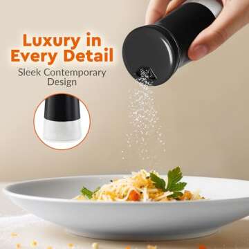 HOME EC Adjustable Salt and Pepper Shakers Set for Kitchen