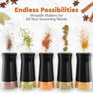 HOME EC Adjustable Salt and Pepper Shakers Set for Kitchen