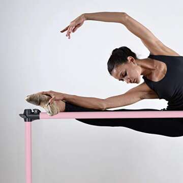 Bifanuo Ballet Barre Portable Double, Freestanding Ballet Barre Adjustable, Heavy Duty Dancing Stretching Ballet for Home,Dance Barre, Fitness Ballet Bar