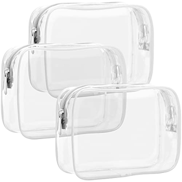 F-color TSA Approved Toiletry Bag - 3 Pack Clear Toiletry Bags Clear Makeup Cosmetic Bags for Women ...