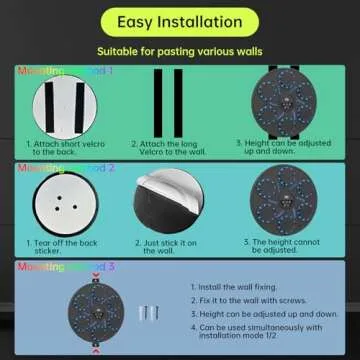 Music Boxing Machine Smart Bluetooth Boxing Equipment for Adults and Kids Home Gym Workout Exercise（2 Pairs of Gloves） (Blue Light)