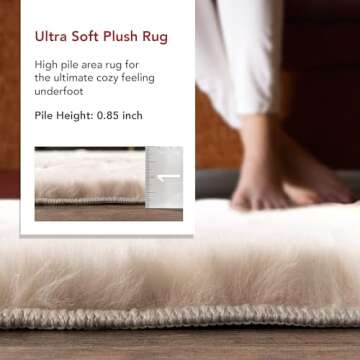 nuLOOM 8' x 10' Cozy Plush SuperiorWash Area Rug, Machine Washable, Non-Slip, Soft Fluffy Shag Carpe...