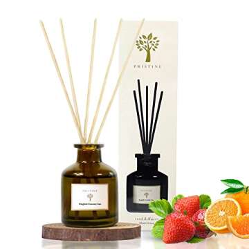 PRISTINE English Country Inn/Inspired by Ritz Carlton Reed Diffuser for Home | Fresh Blend of Strawberry, Vanilla, Musk Reed Diffuser Set, Oil & Reed Diffuser Sticks-Home & Office Decor-Fragrance Gift