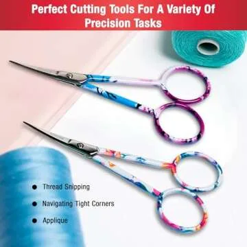 SINGER 4 Inch Embroidery Scissors - Floral & Pastel Set