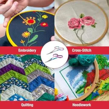 SINGER 4 Inch Embroidery Scissors - Floral & Pastel Set