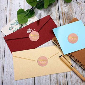 1" Thank You for Your Order Stickers,500pcs Thank You Stickers Roll,Thank You Sticker for Business,Online Retail,Boutique|Round Thanks You Business Stickers for Bubble mailers,Bubble envelopes