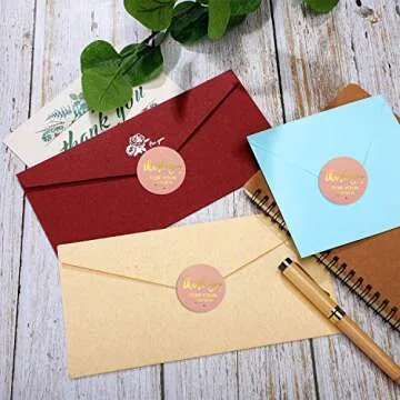 1" Thank You for Your Order Stickers,500pcs Thank You Stickers Roll,Thank You Sticker for Business,Online Retail,Boutique|Round Thanks You Business Stickers for Bubble mailers,Bubble envelopes